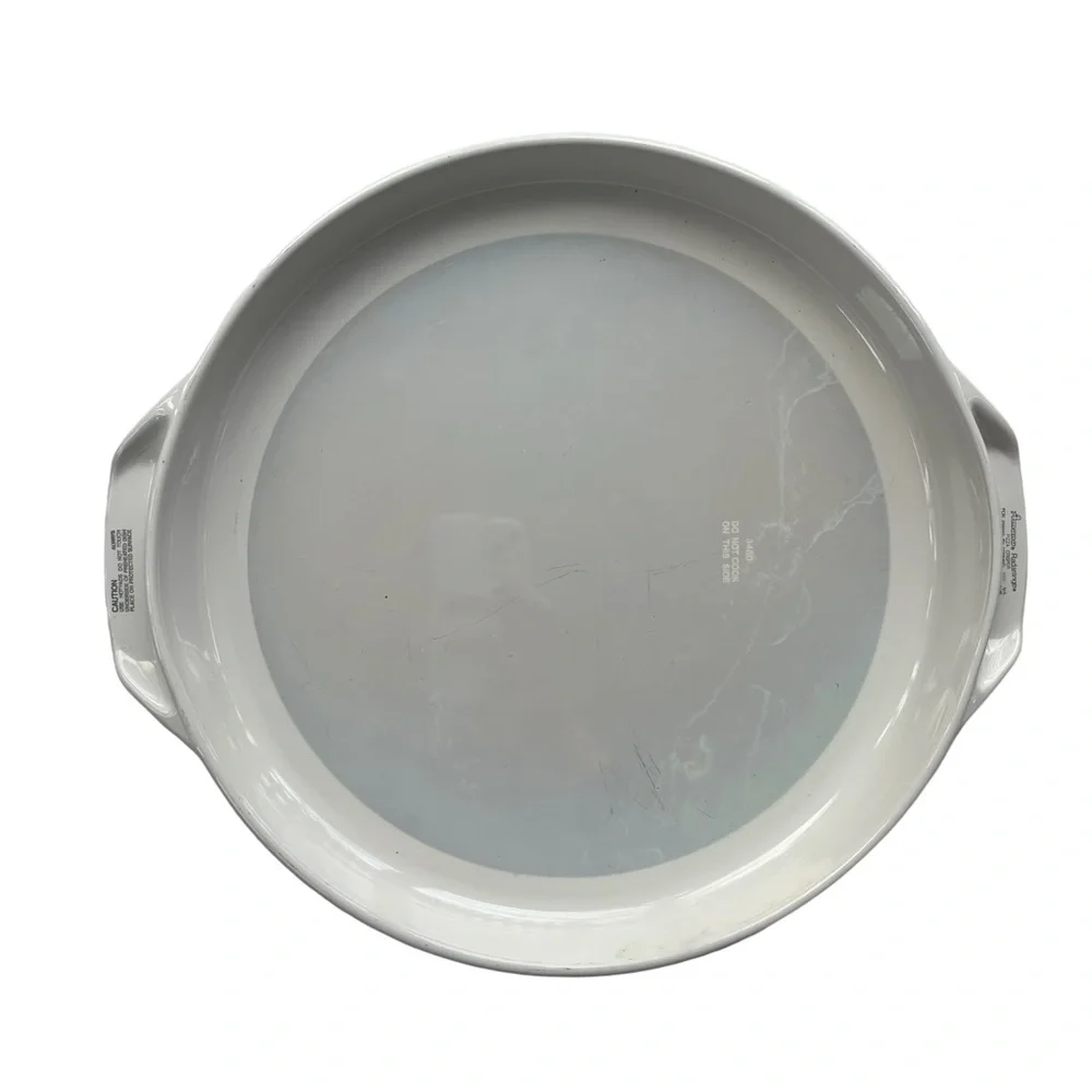 Amana Radarange Microwave Pizza Crisper Amana By Corning White 12in. Round Plate